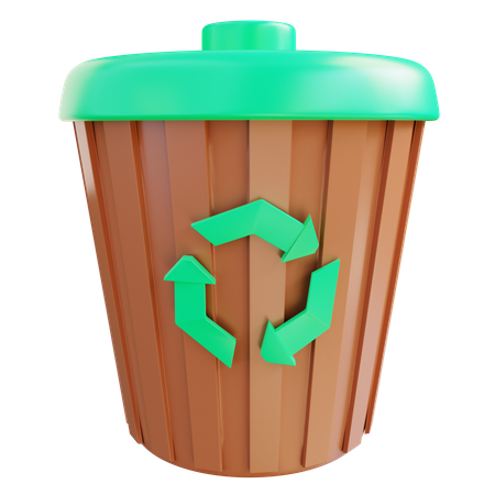 Papelera de reciclaje  3D Icon