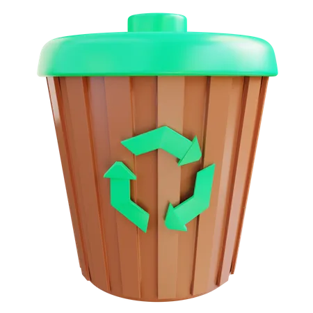 Papelera de reciclaje  3D Icon