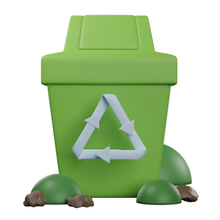 Papelera de reciclaje  3D Icon