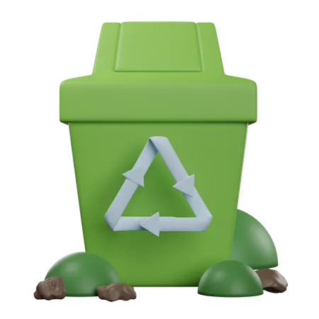 Papelera de reciclaje  3D Icon