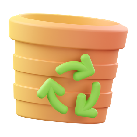 Tacho de reciclaje  3D Icon