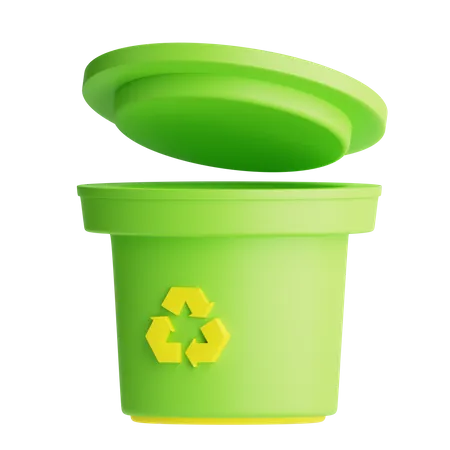 Papelera de reciclaje  3D Icon