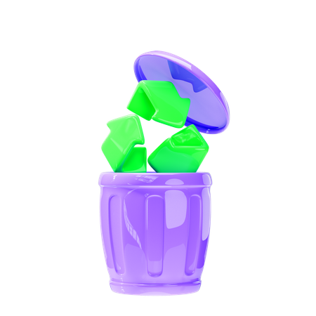 Papelera de reciclaje  3D Icon