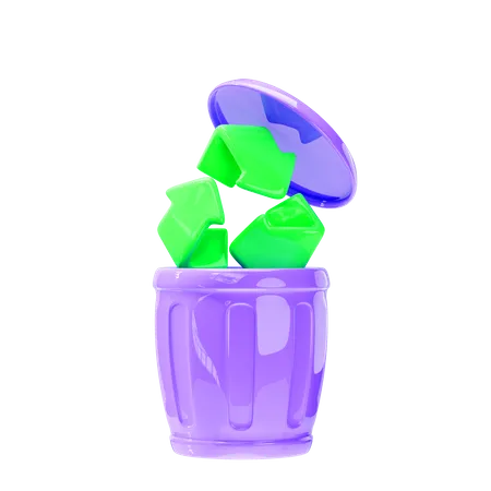 Papelera de reciclaje  3D Icon