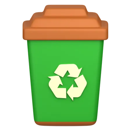 Papelera de reciclaje  3D Icon