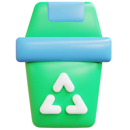 Papelera de reciclaje  3D Icon