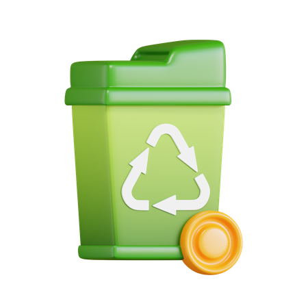 Papelera de reciclaje  3D Icon