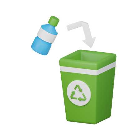 Papelera de reciclaje  3D Icon