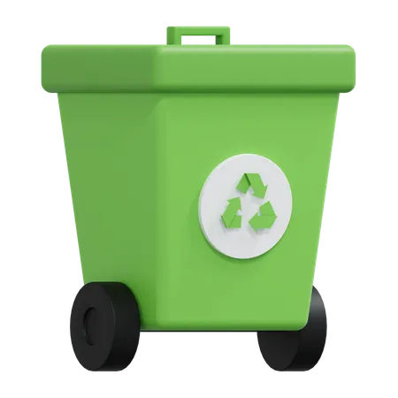 Papelera de reciclaje ecologica  3D Icon