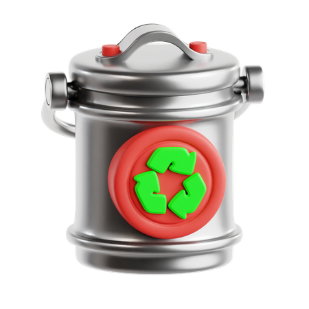 Contenedor de basura para reciclaje  3D Icon