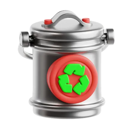 Contenedor de basura para reciclaje  3D Icon