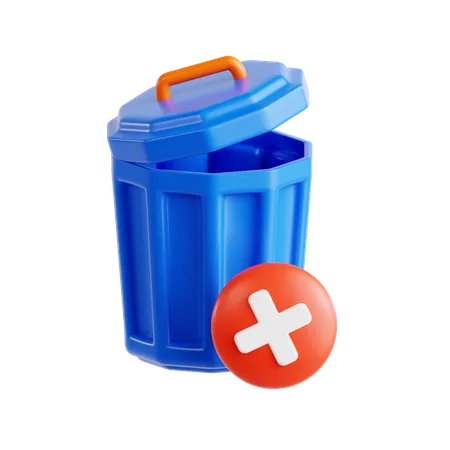 Contenedor de basura vacio  3D Icon