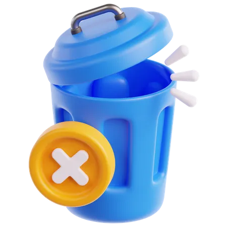 Contenedor de basura vacio  3D Icon