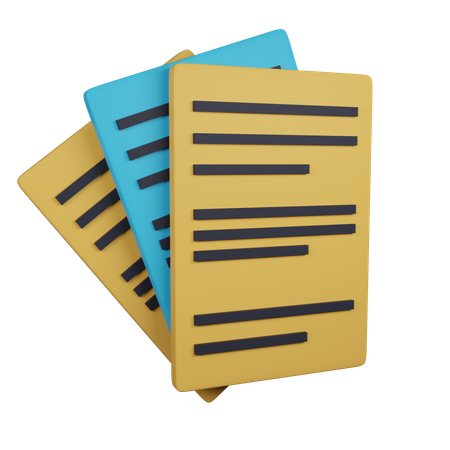 Documentos  3D Icon