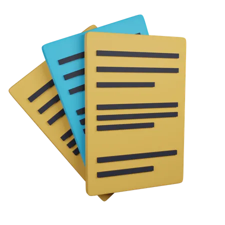 Documentos  3D Icon