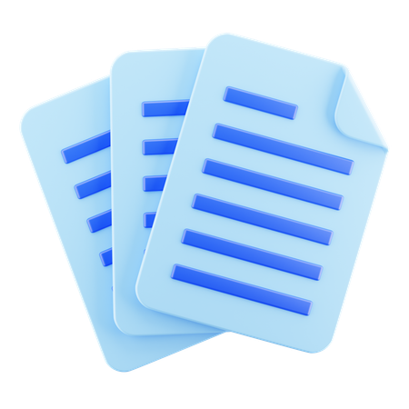 Documentos  3D Icon