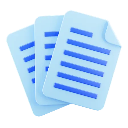 Documentos  3D Icon