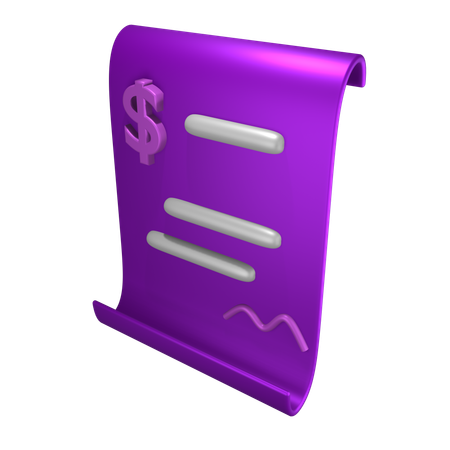 Papeles de prestamo  3D Icon