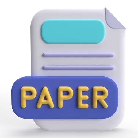 Paper  3D Icon