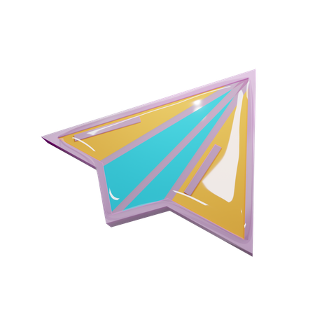 紙飛行機  3D Icon