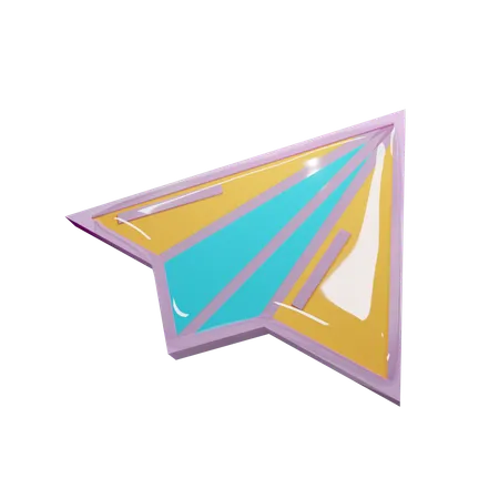 Paper Airplane  3D Icon