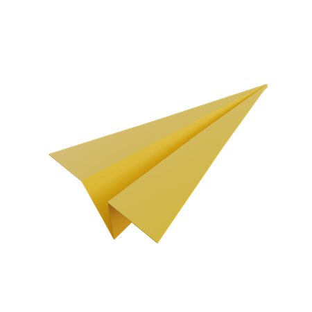 Paper Airplane 3D Illustration