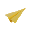 3d paper airplane logo