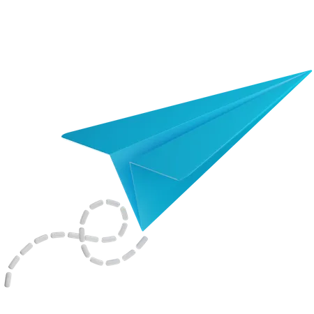 Paper Airplane 3D Icon