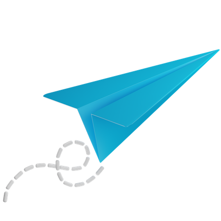 Paper Airplane 3D Icon