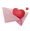 Paper Airplane Carrying Hearts