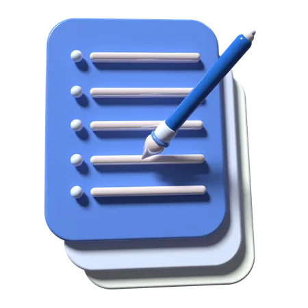 Paper And Pen 3D Icon