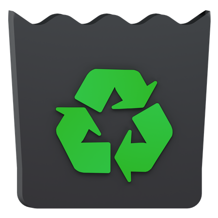 Paper Bag Recycling  3D Icon