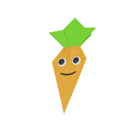 Paper Carrot  3D Icon