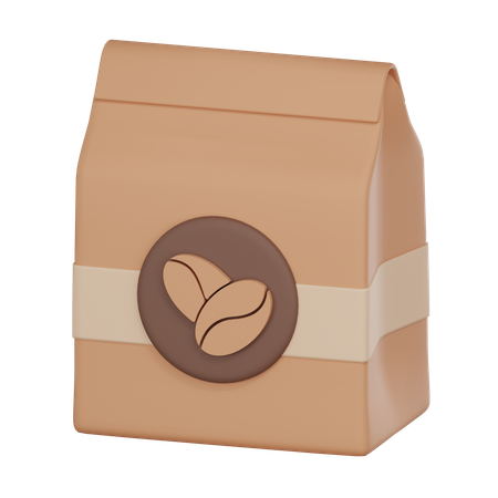 Paper Coffee Bag  3D Icon