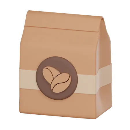 Paper Coffee Bag  3D Icon