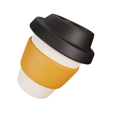 Paper Coffee Cup  3D Illustration