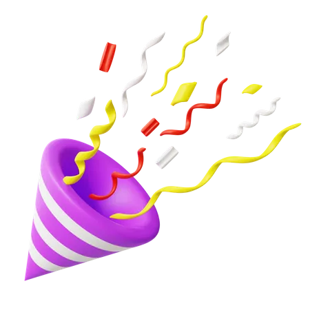 Birthday Party Confetti 3 D Illustration 3D Icon