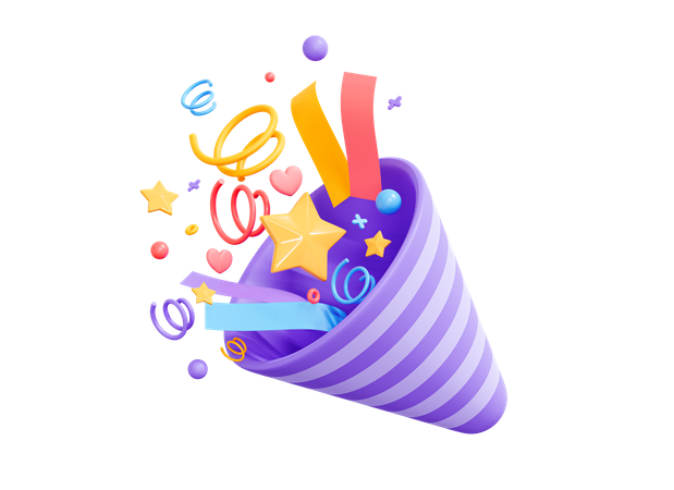 Paper Confettie  3D Icon