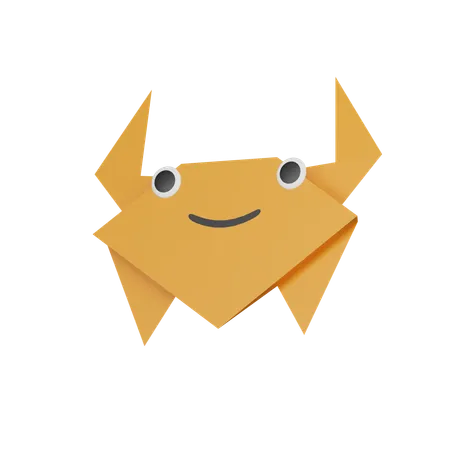 Paper Crab 3 D Icon 3D Icon
