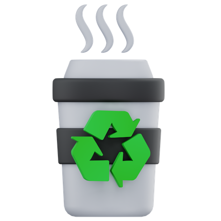 Paper Cup Recycle  3D Icon