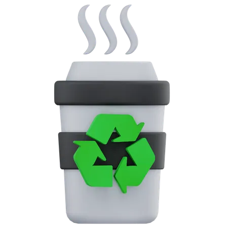Paper Cup Recycle  3D Icon