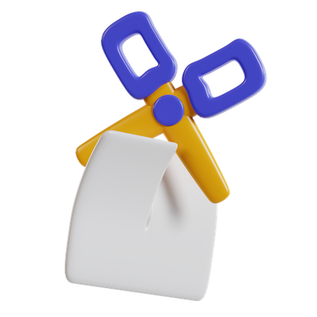 Paper Cut 3D Icon