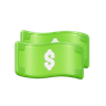 3d paper dollars logo