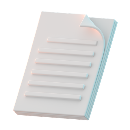 Paper Files  3D Icon