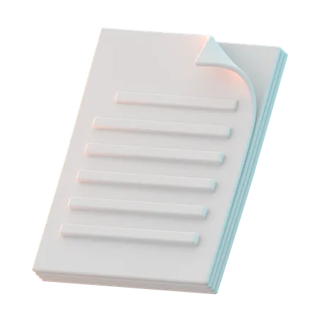 Paper Files  3D Icon