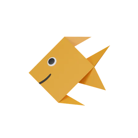 Paper Fish 3 D Icon 3D Icon