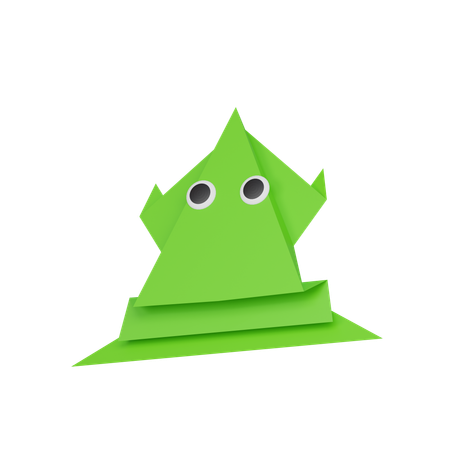 Paper Frog  3D Icon