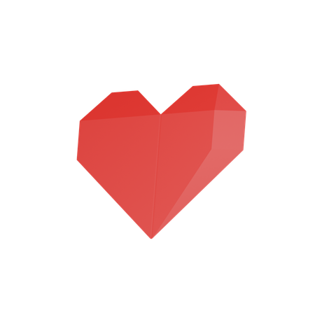 Paper Heart  3D Icon