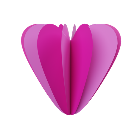 Paper Heart  3D Icon