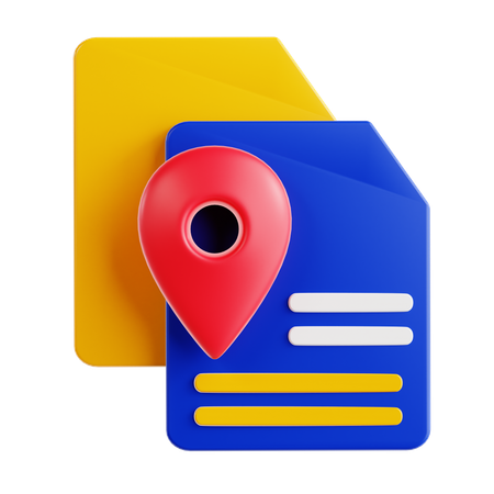 Paper Location  3D Icon